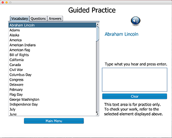 Dictation Tutor Guided Practice