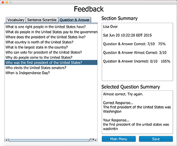 Dictation Tutor Q & A Feedback