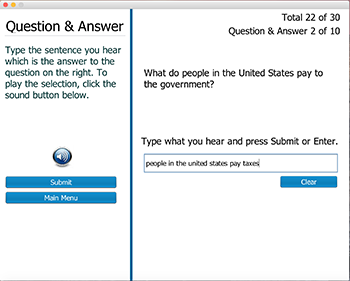 Dictation Tutor Q & A Test