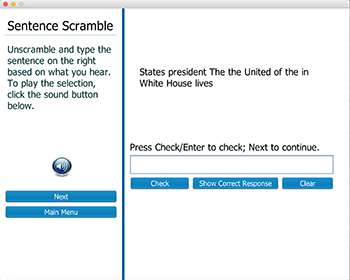 Dictation Tutor Sentence Scramble Practice Test